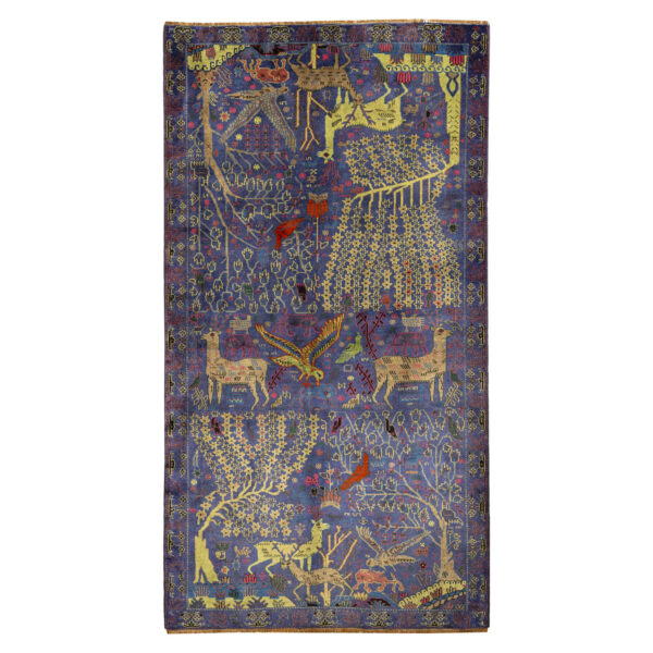 سجادة صوف إيرانية فنية قابلة للجمع معقودة يدويًا - بلوشستان