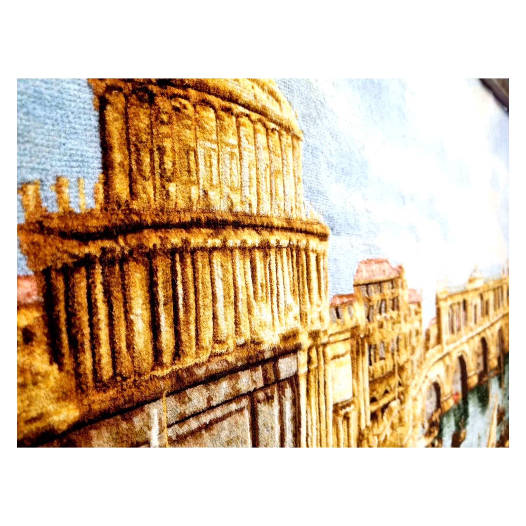 سجادة إيرانية تصويرية محبوكة يدويًا من تبريز تصور فينيسيا