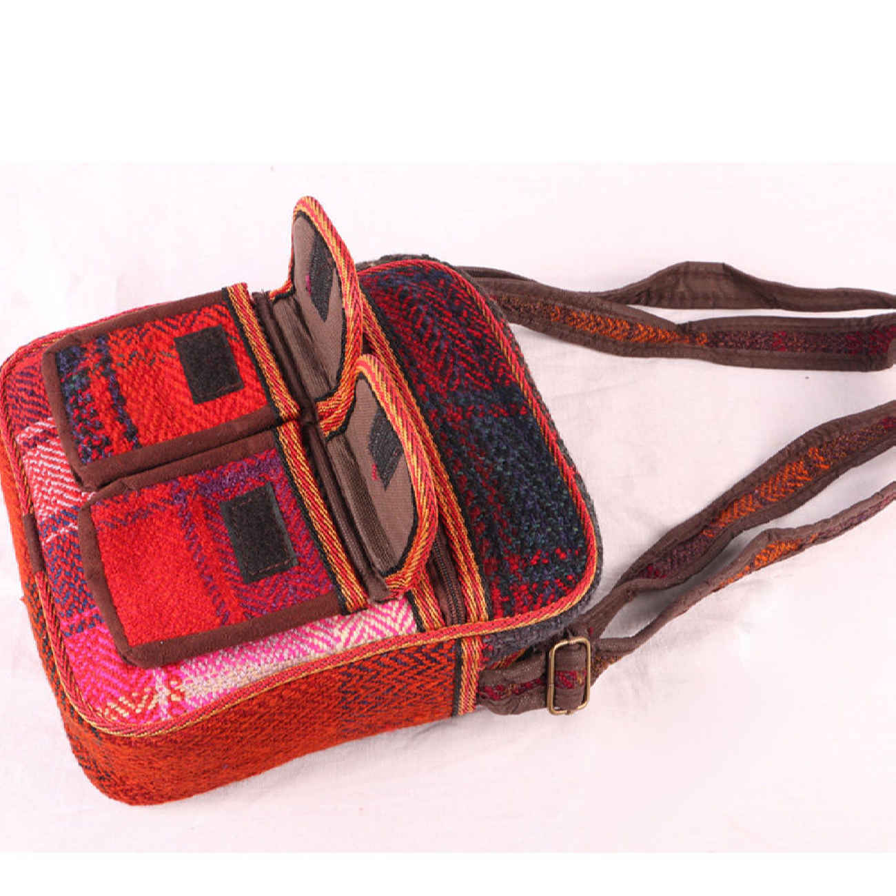 حقيبة كروس بودي كليم بأسلوب عرقي مصنوع يدويًا للنساء III