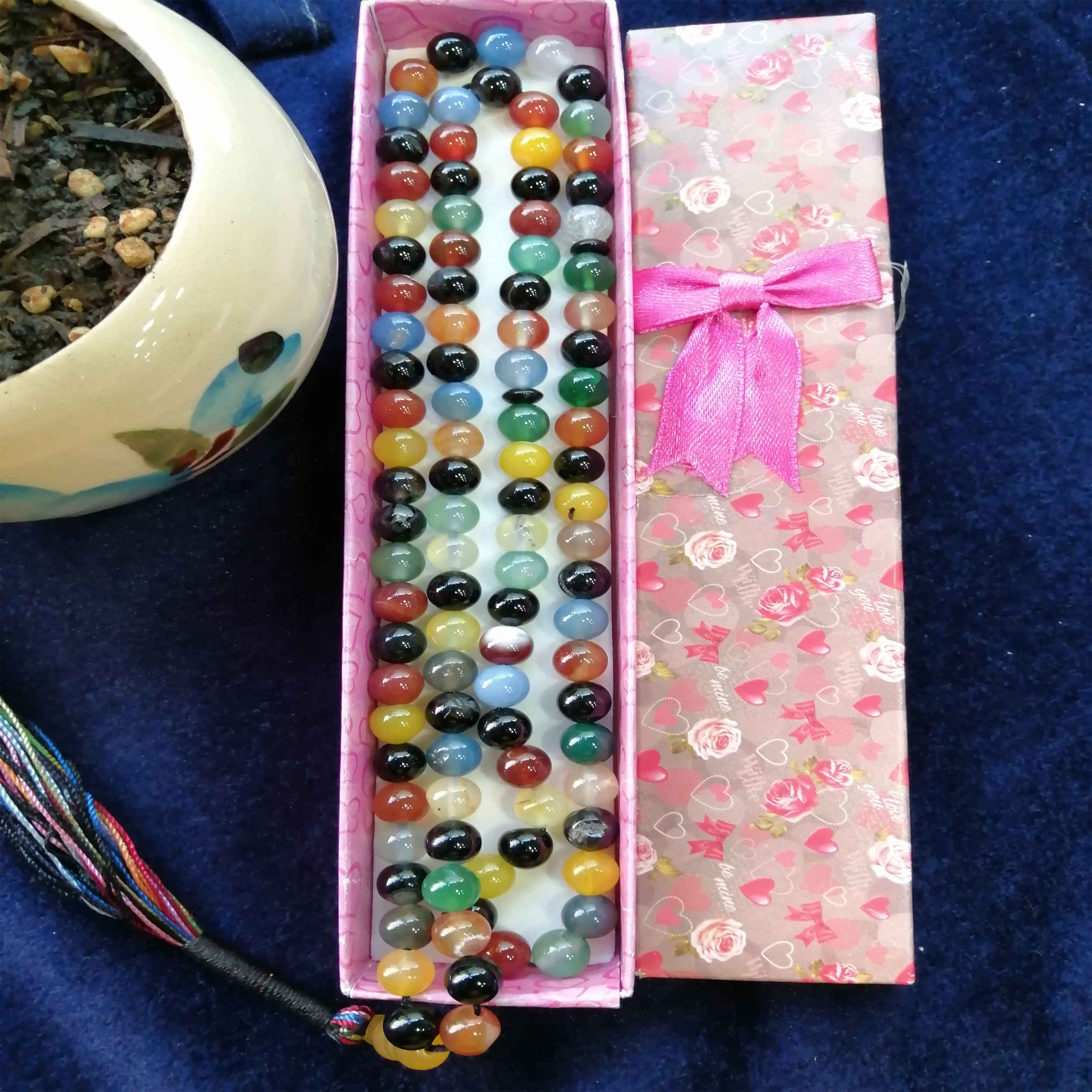 مسبحة إسلامية من العقيق مصنوعة من 101 حبة تسبيح أم البنين