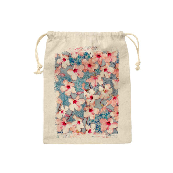 حقيبة تخزين قطنية بإغلاق سحب - صديقة للبيئة وقابلة لإعادة الاستخدام