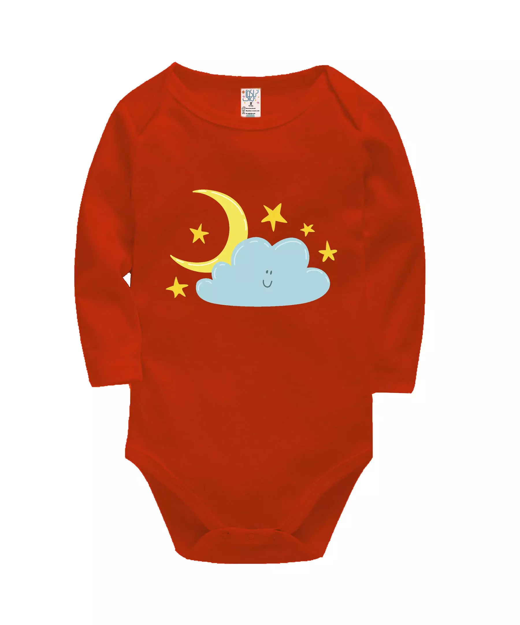 طقم بودي سوت للأطفال بكتف دائري طويل الأكمام (5 قطع)