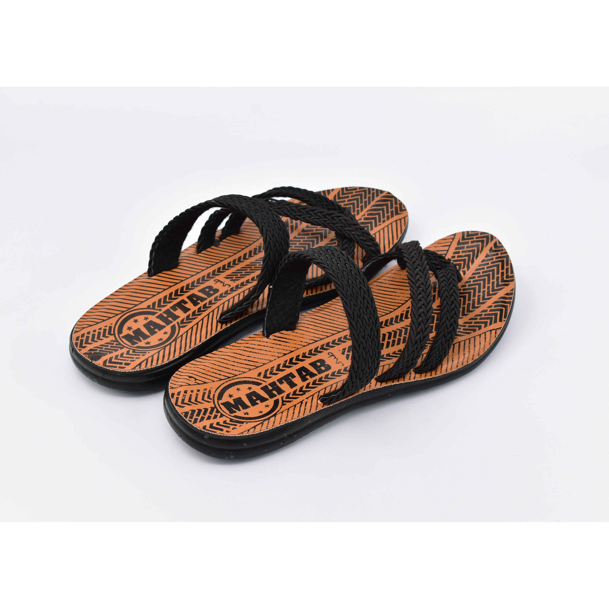 شبشب فليب فلوب شاطئي للرجال مضاد للانزلاق باللون البرتقالي