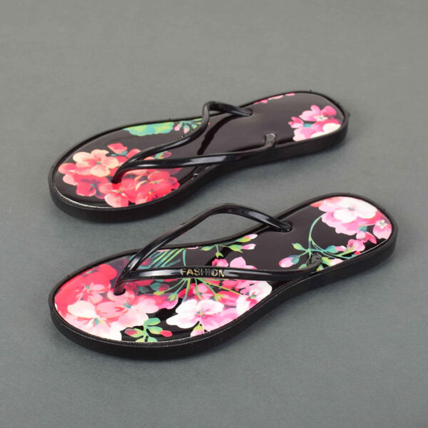 شبشب فليب فلوب بنقشة زغبية للنساء والشاطئ