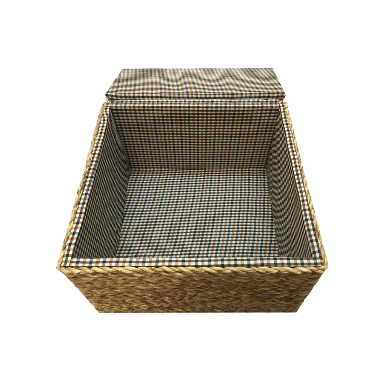 سلة مُنسوجة يدويًا بغطاء نموذج كاميليا