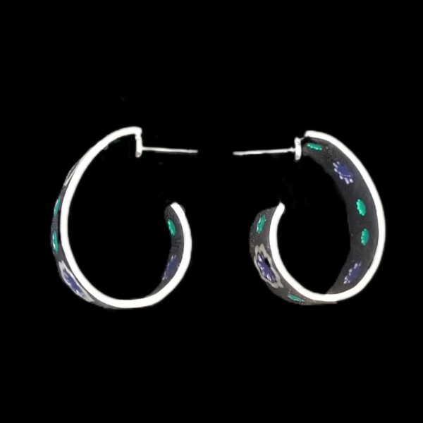 أقراط معدنية متدلية للنساء بتصميم هندي زهور