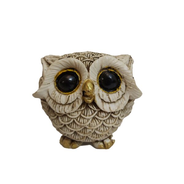 مجموعة من 3 تماثيل بومة زخرفية - ديكور فن الطيور المرح