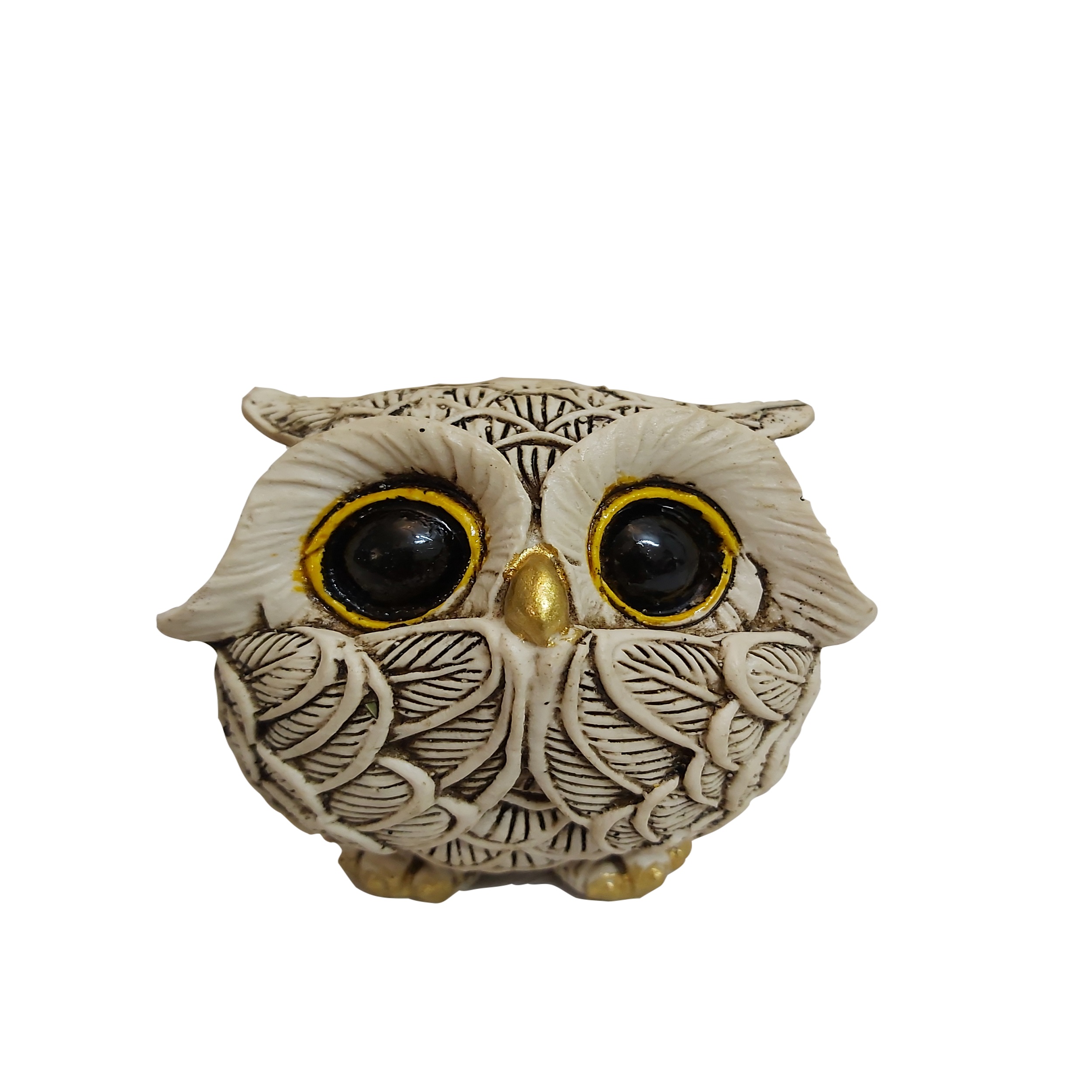 مجموعة من 3 تماثيل بومة زخرفية – ديكور فن الطيور المرح