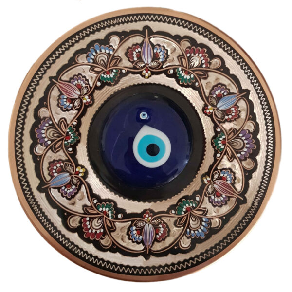 لوحة من النحاس مرسومة بتقنية المينا الإيراني