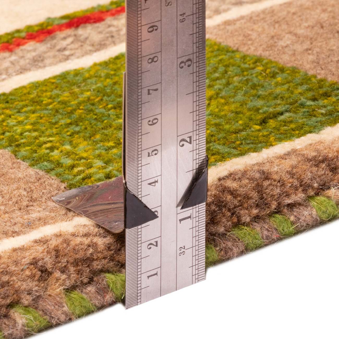 سجاد جابيه إيراني من الصوف محبوك يدويًا في فارس برموز حيوانية