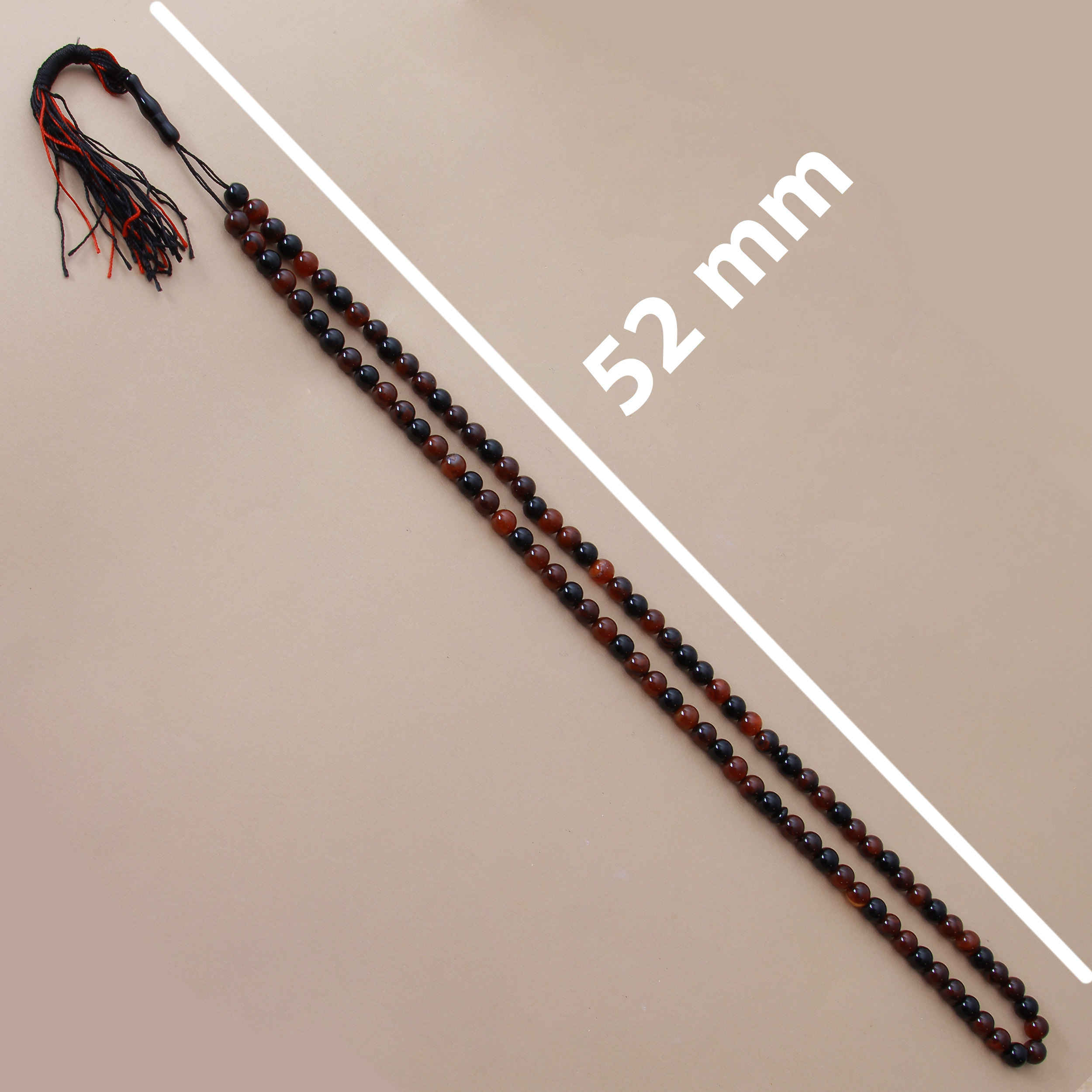 مسبحة إسلامية من العقيق مصنوعة من 101 حبة تسبيح