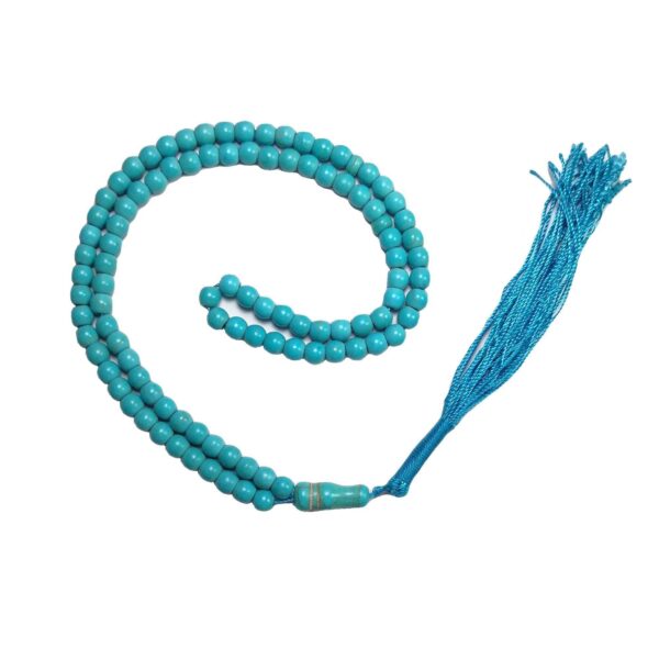 المسباح الإسلامي التركوازي المصنوع من 101 خرزة صناعية للصلاة