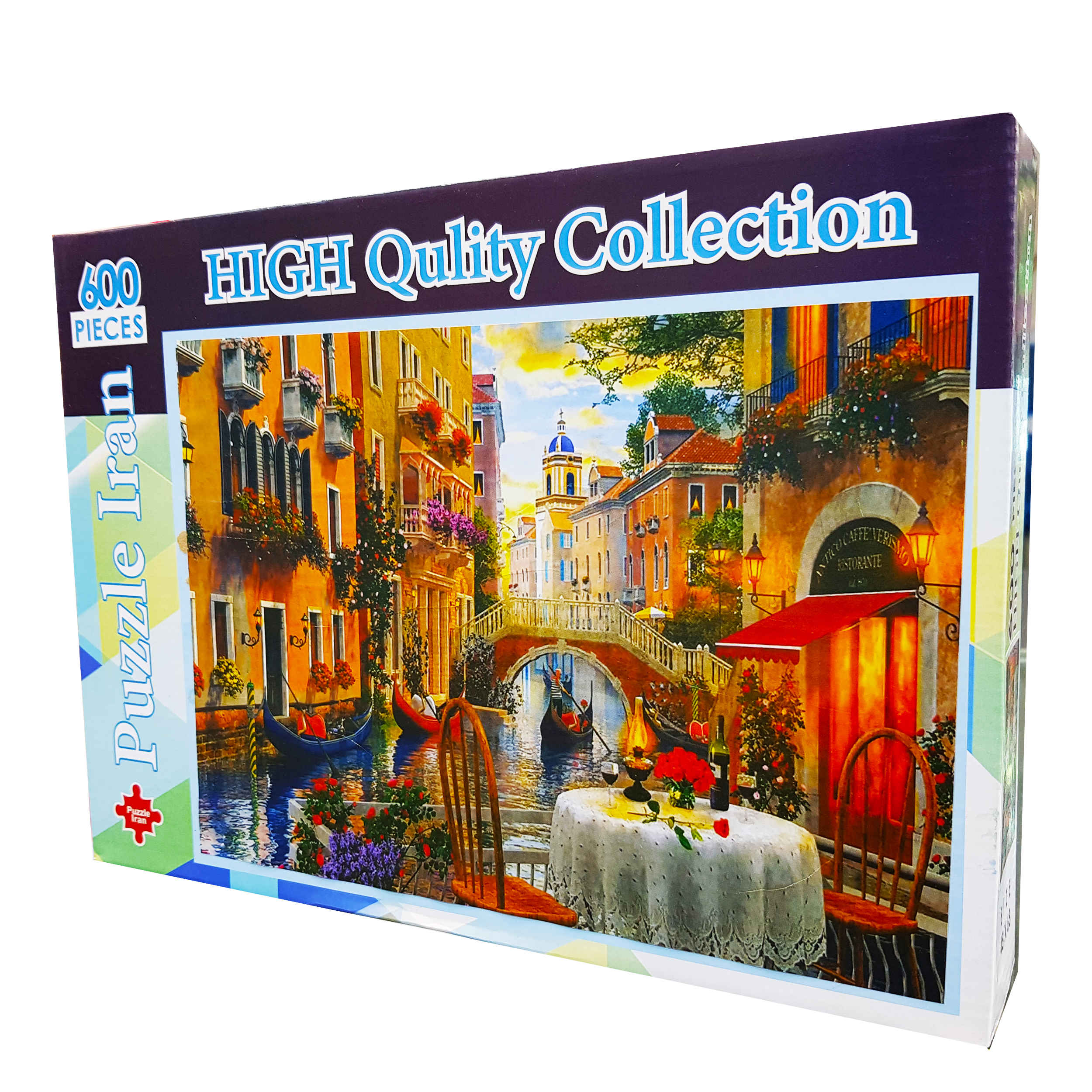 لغز 600 قطعة: مقهى القناة في البندقية – مشهد إيطالي رومانسي