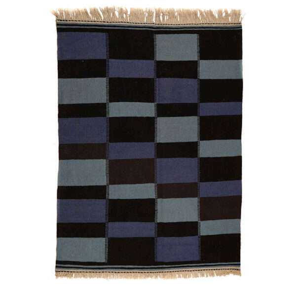 سجاد كليم إيراني من الصوف منسوج يدويًا بنقشة مربعات في اصفهان