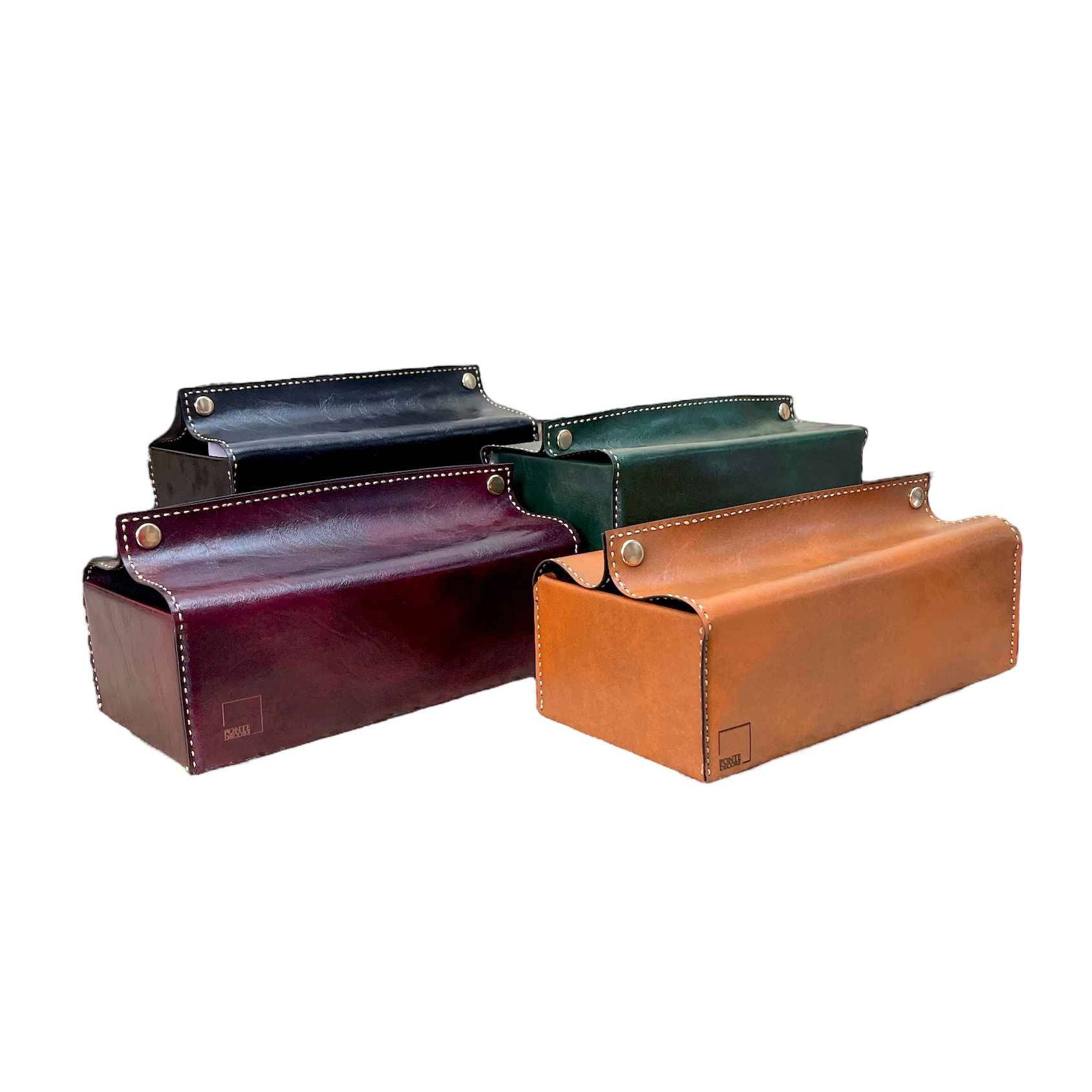 غطاء علبة مناديل جلدية – بني فاتح