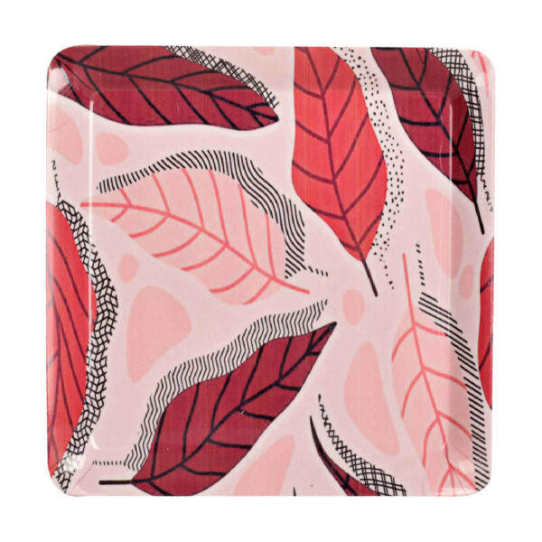 صينية ميلامين بتصميم أوراق غير مسامي وخفيفة الوزن (x10)