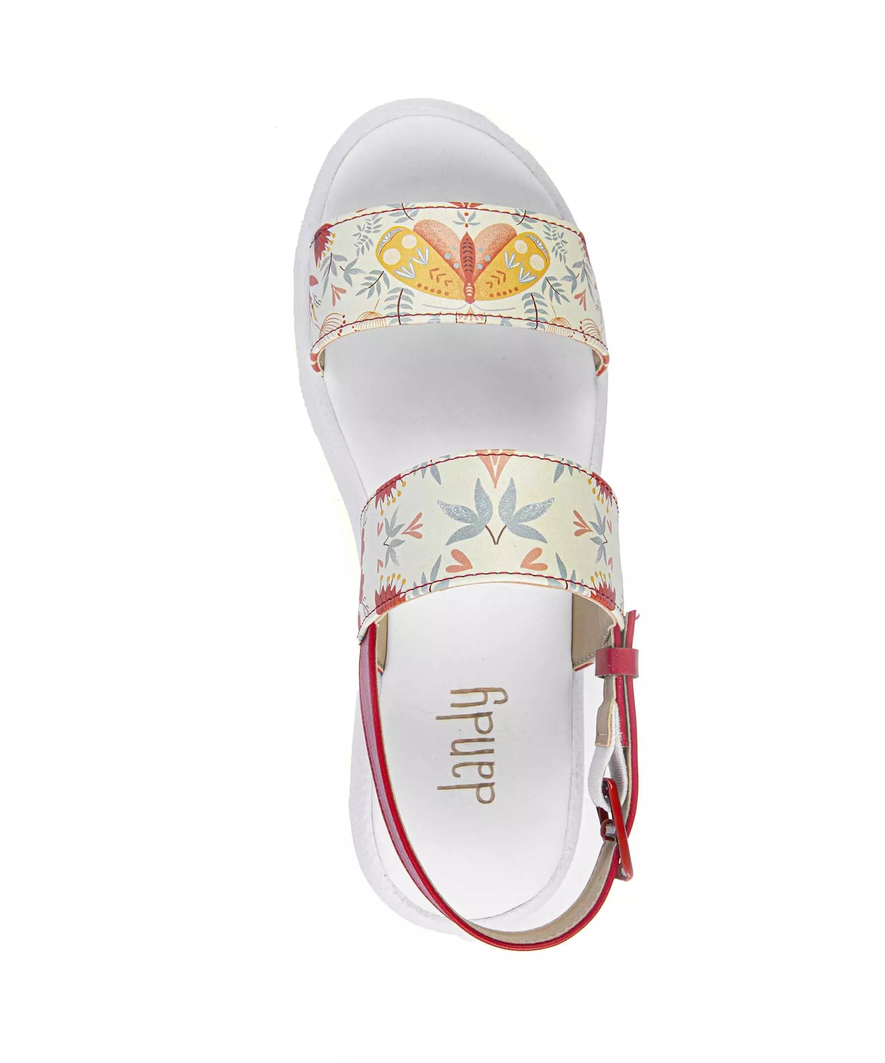 صندل كاجوال مفتوح الأصابع للنساء موديل فراشة