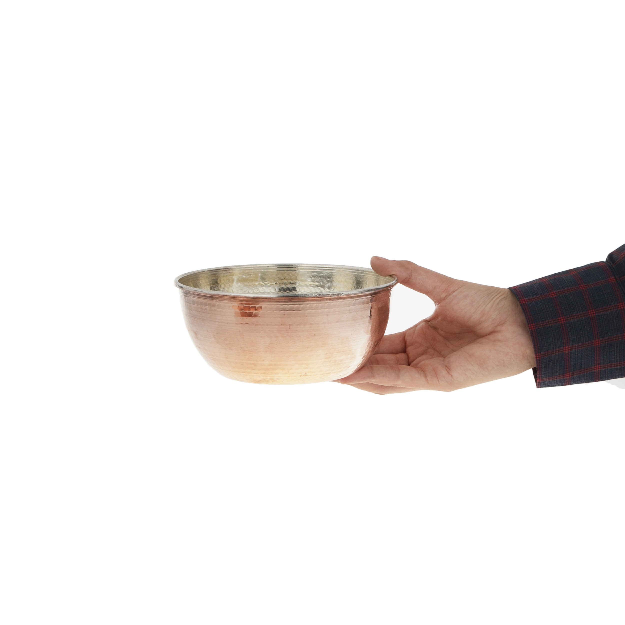 وعاء عشاء نحاسي إيراني مطروق ومصنوع يدويًا – كتايون