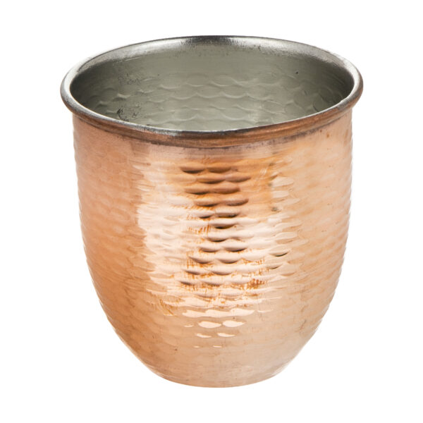 كوب نحاس إيراني مصنوع يدويًا بمقبض للمشروبات الباردة - مطرز