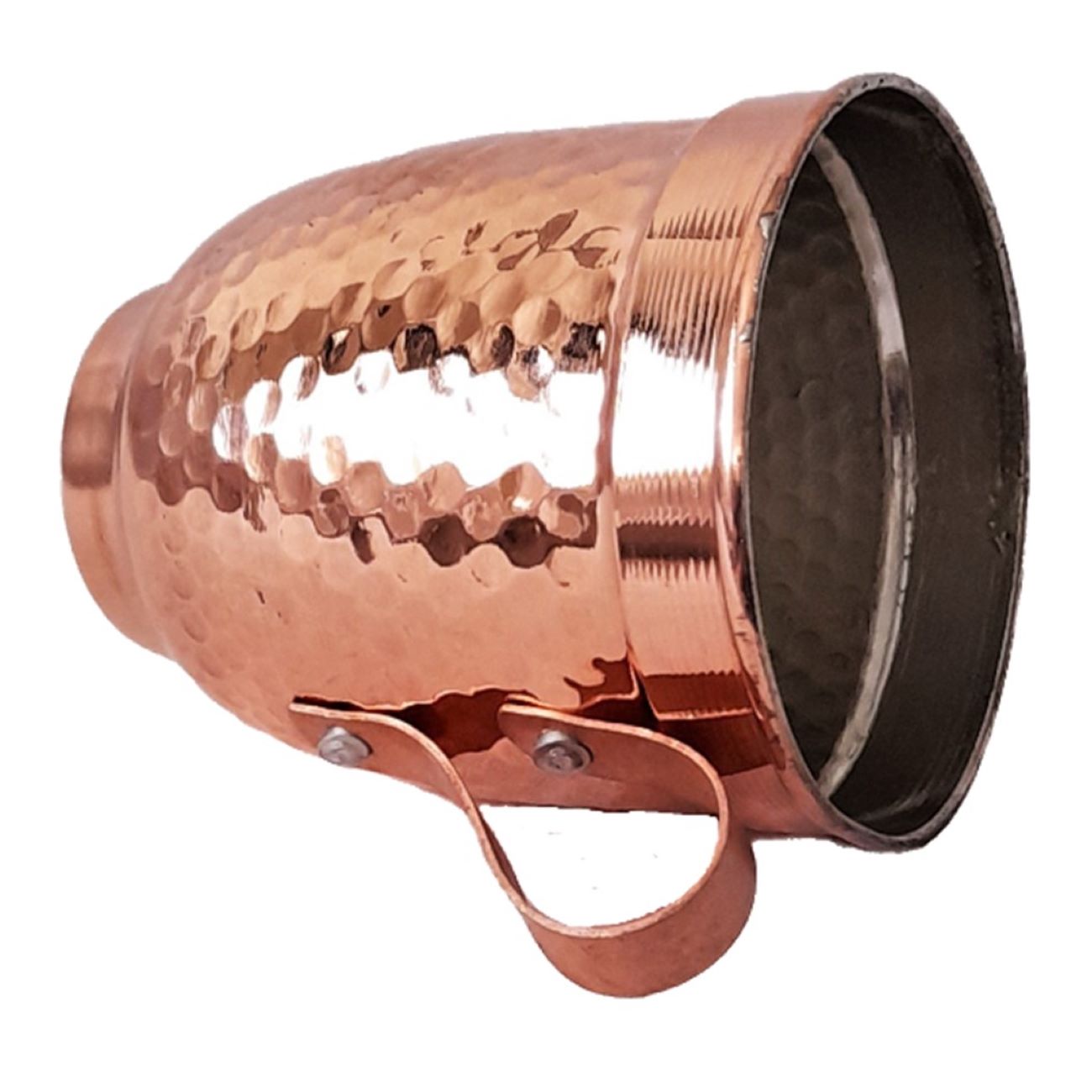 كوب نحاس إيراني مصنوع يدويًا بمقبض للمشروبات الباردة – مطرز