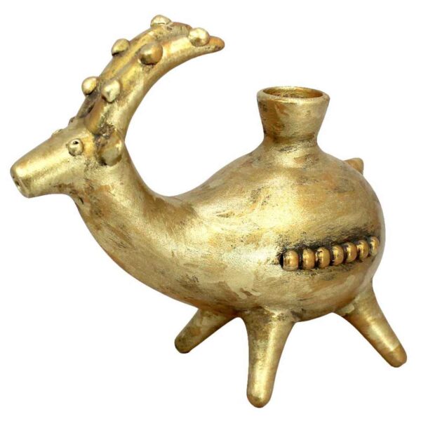 شمعدان فخار مصنوع يدوياً بتصميم الماعز