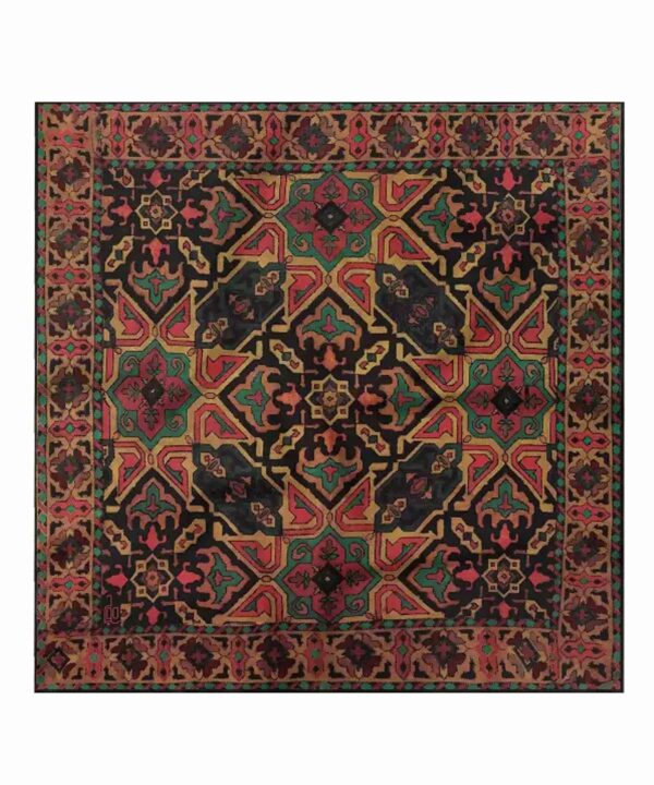 وشاح إيراني للنساء بحجم صغير باللون البني النموذج نغشينه