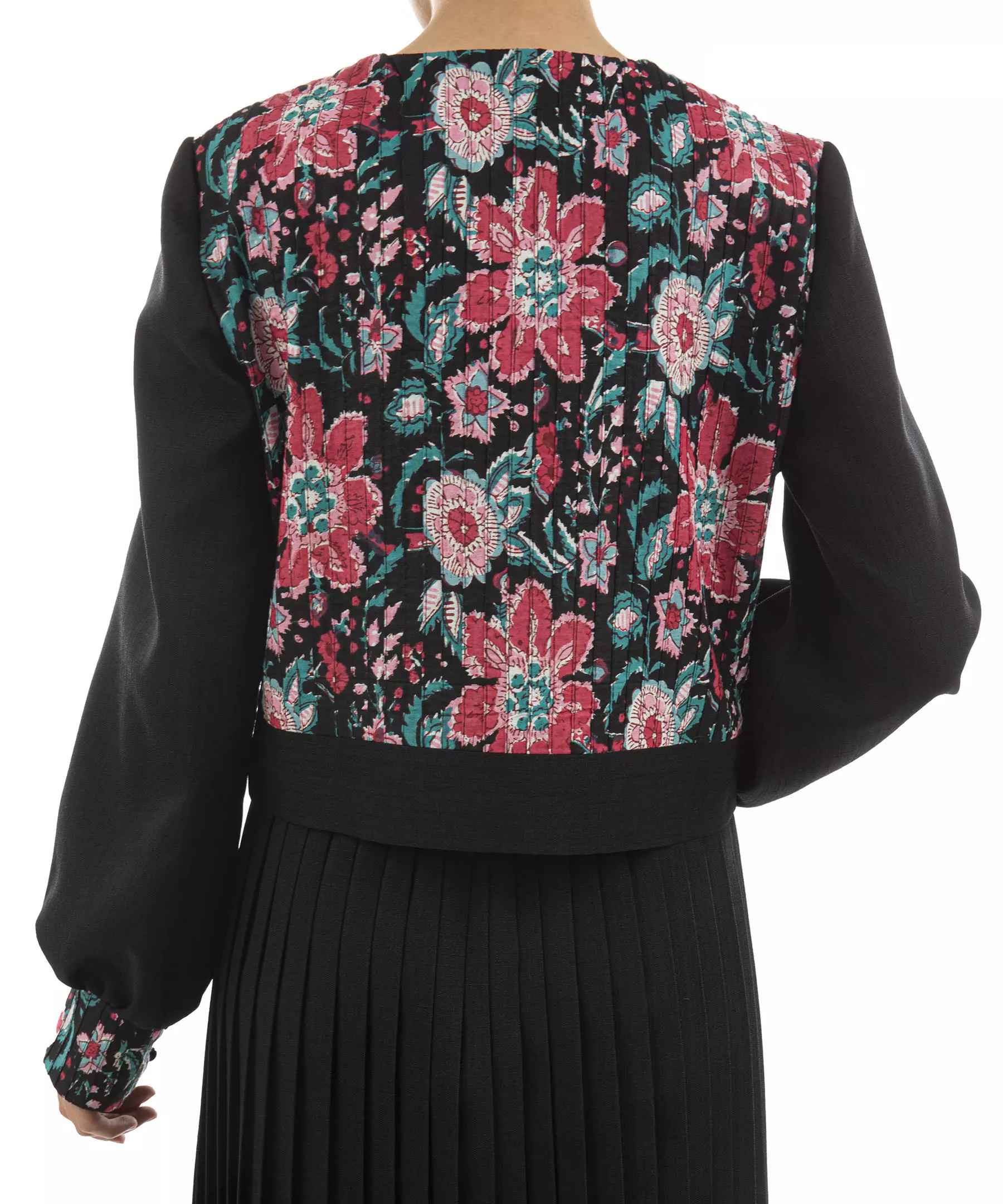 مانتو إيراني قصير للنساء بتصميم زهور