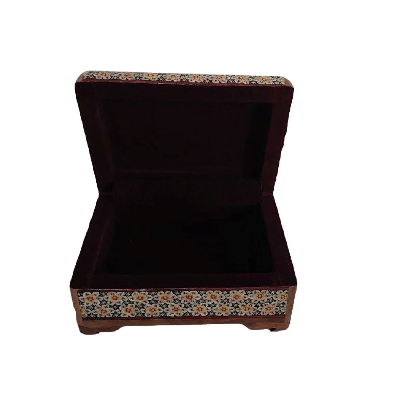 حامل قلم خشبي إيراني مصنوع يدويًا للمكتب – فن خاتمكاري الأنيق