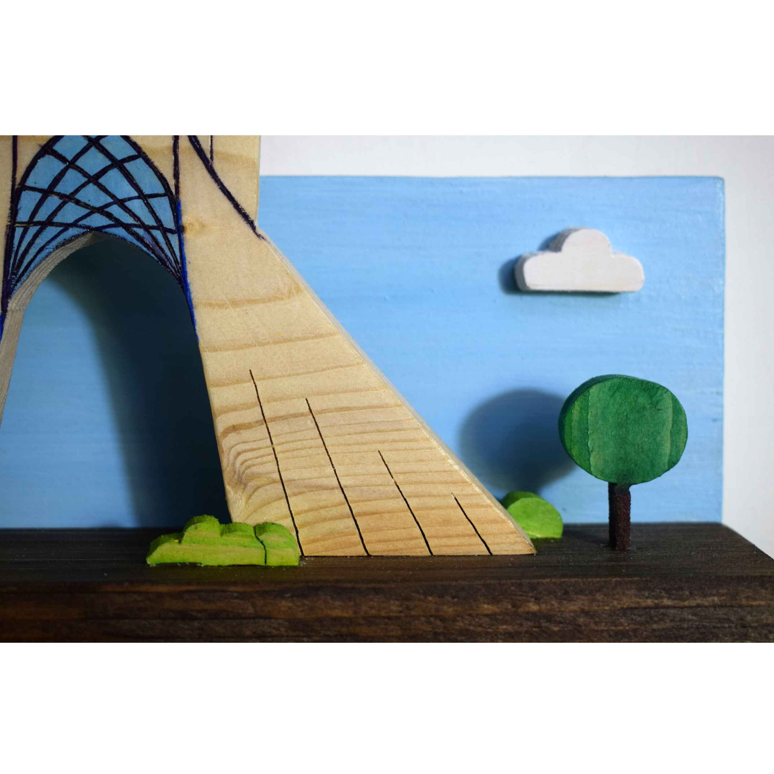 حامل مفاتيح جداري بأربع خطافات بتصميم كوخ صغير