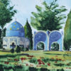 الرسم الواقعي الأصلي بألوان المائية - مقبرة عطار نيشابوري