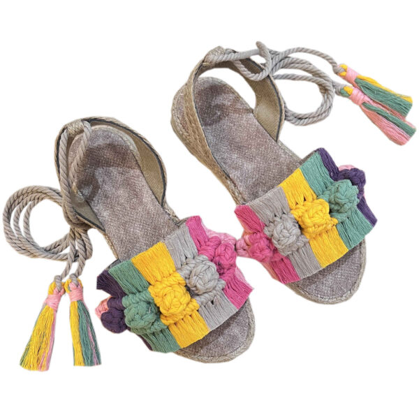 صنادل بسير خلفي مصنوعة يدويًا بتصميم بوهيمي موديل أدونيس