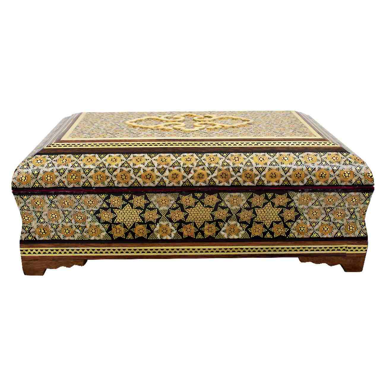 صندوق خشبي للهدايا مصنوع يدويًا خاتم كاري