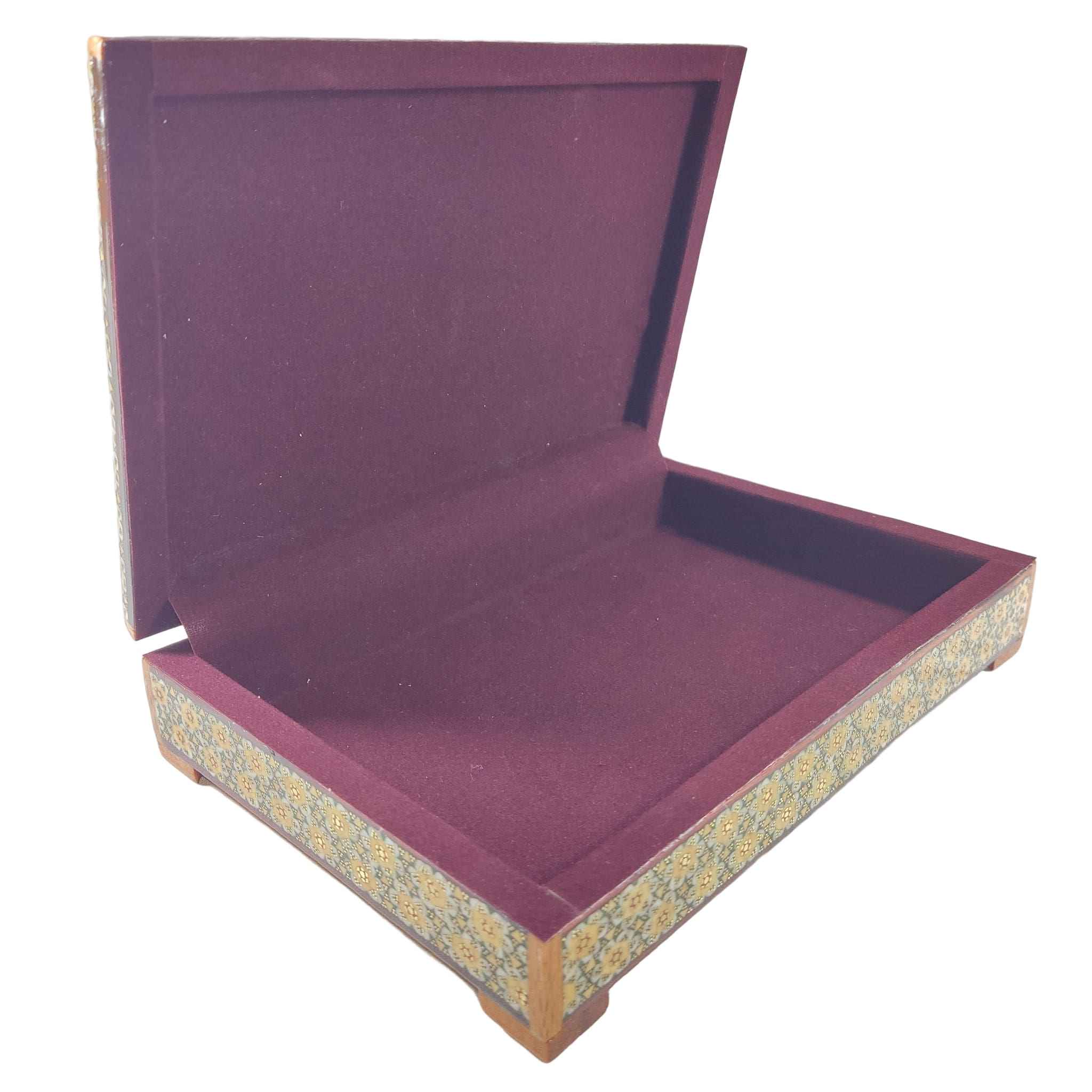 حامل قلم خشبي إيراني مصنوع يدويًا للمكتب – فن خاتمكاري الأنيق، تصميم الطاووس