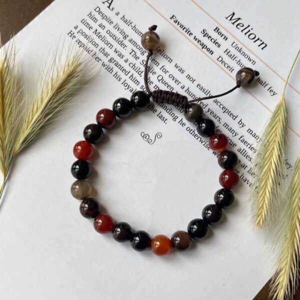 سوار سُليماني حكِك مرصع بالخواتم للنساء، مصنوع يدويًا