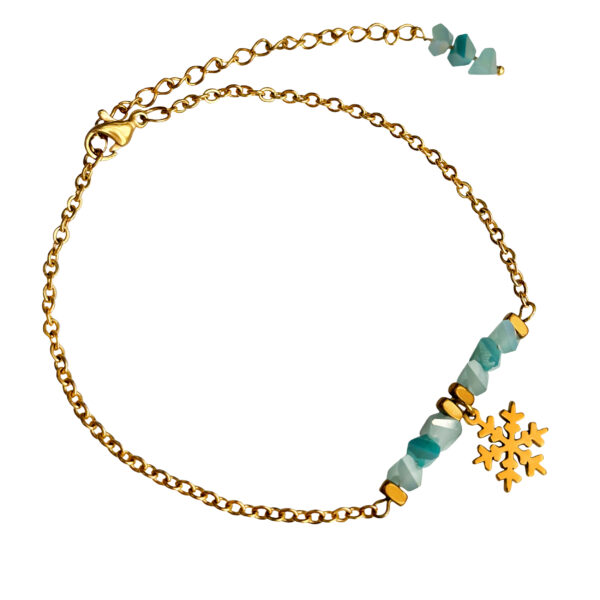 سلسلة حول الكاحل بتصميم ندفة الثلج