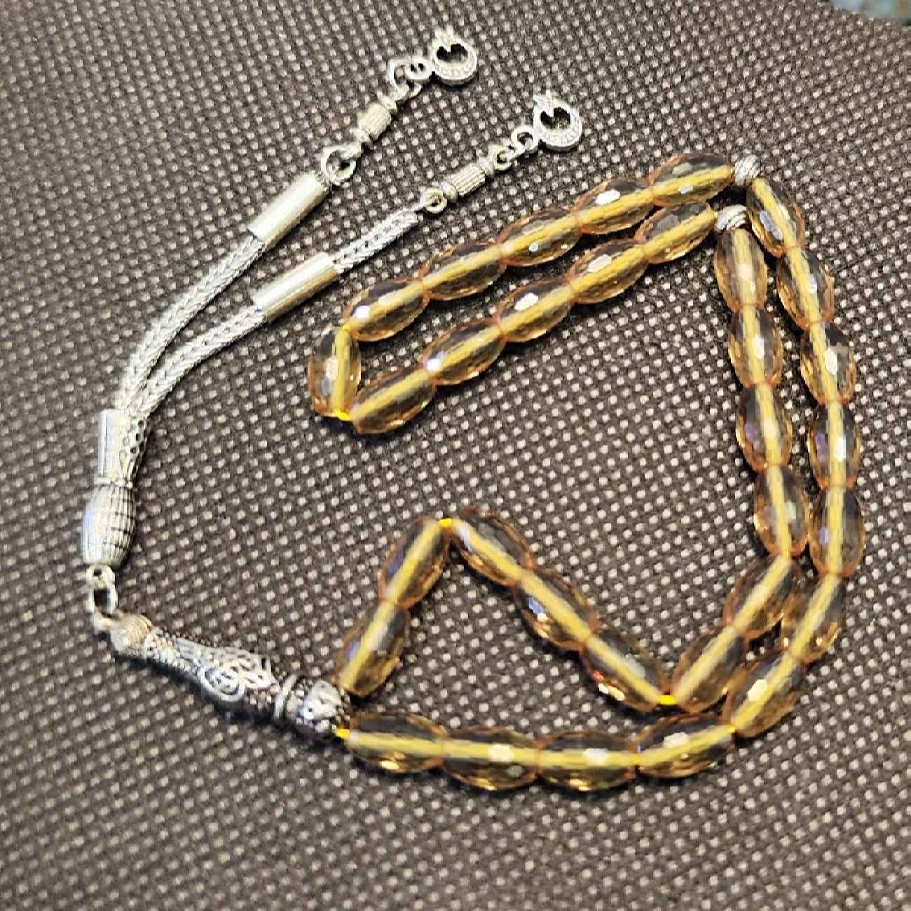 سبحة إسلامية من ألكسندريت مصنوعة بـ 33 حبة تسبيح