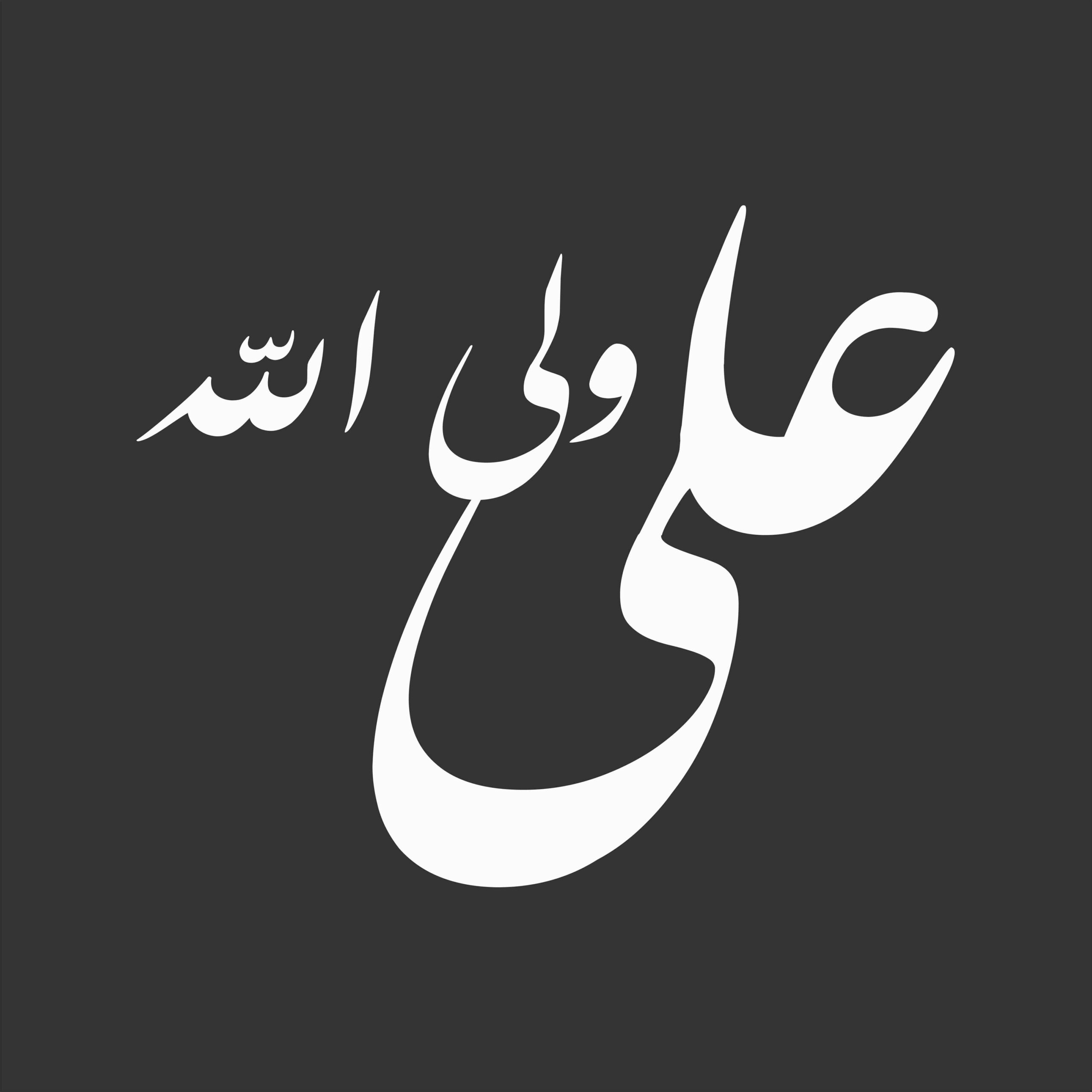 ملصق سيارة إسلامي - علي ولي الله