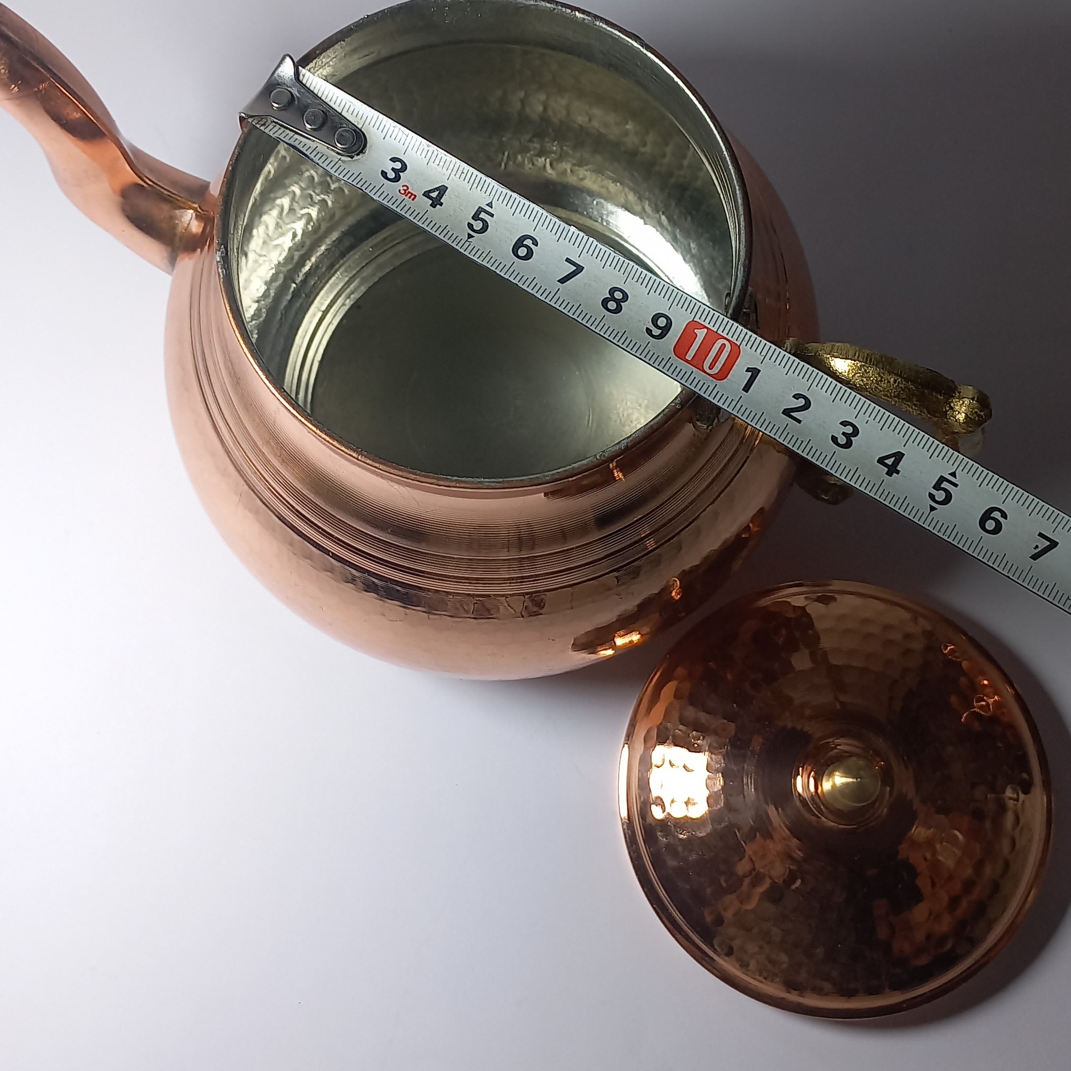 إبريق شاي مزدوج إيراني من النحاس متين ومطرّق – ديلاارا