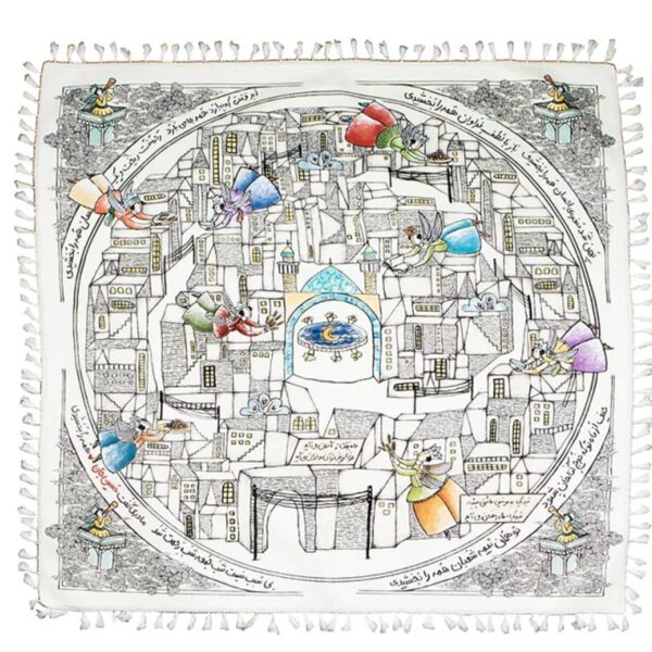 مفرش طاولة إسلامي لرمضان – ديكور منزلي مسلم بنقوش تقليدية لتجمعات الإفطار واحتفالات العيد