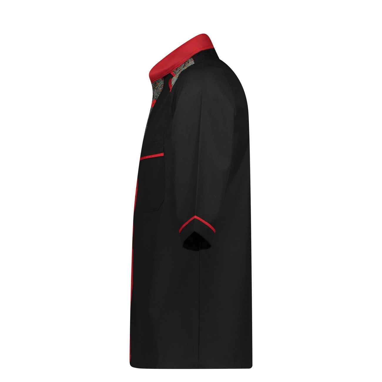 جاكيت شيف إيراني رجالي بأكمام قصيرة بتصميم بيزلي