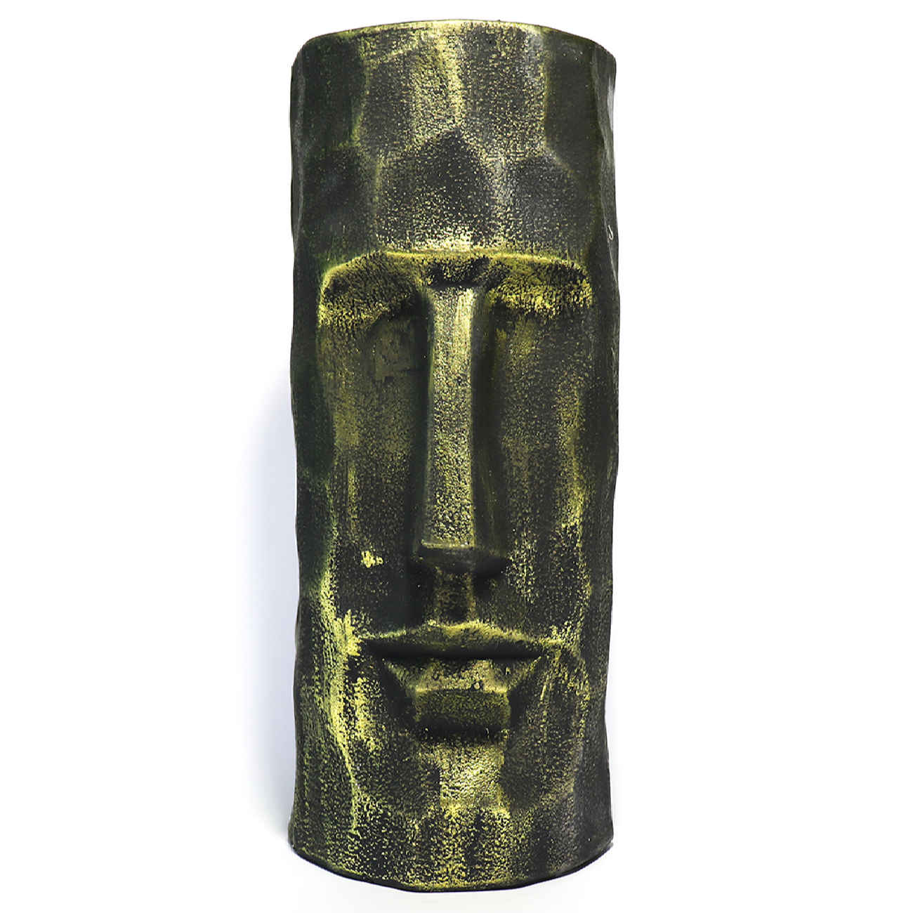 مزهرية تمثال زخرفية إيرانية من الخرسانة باللون الذهبي