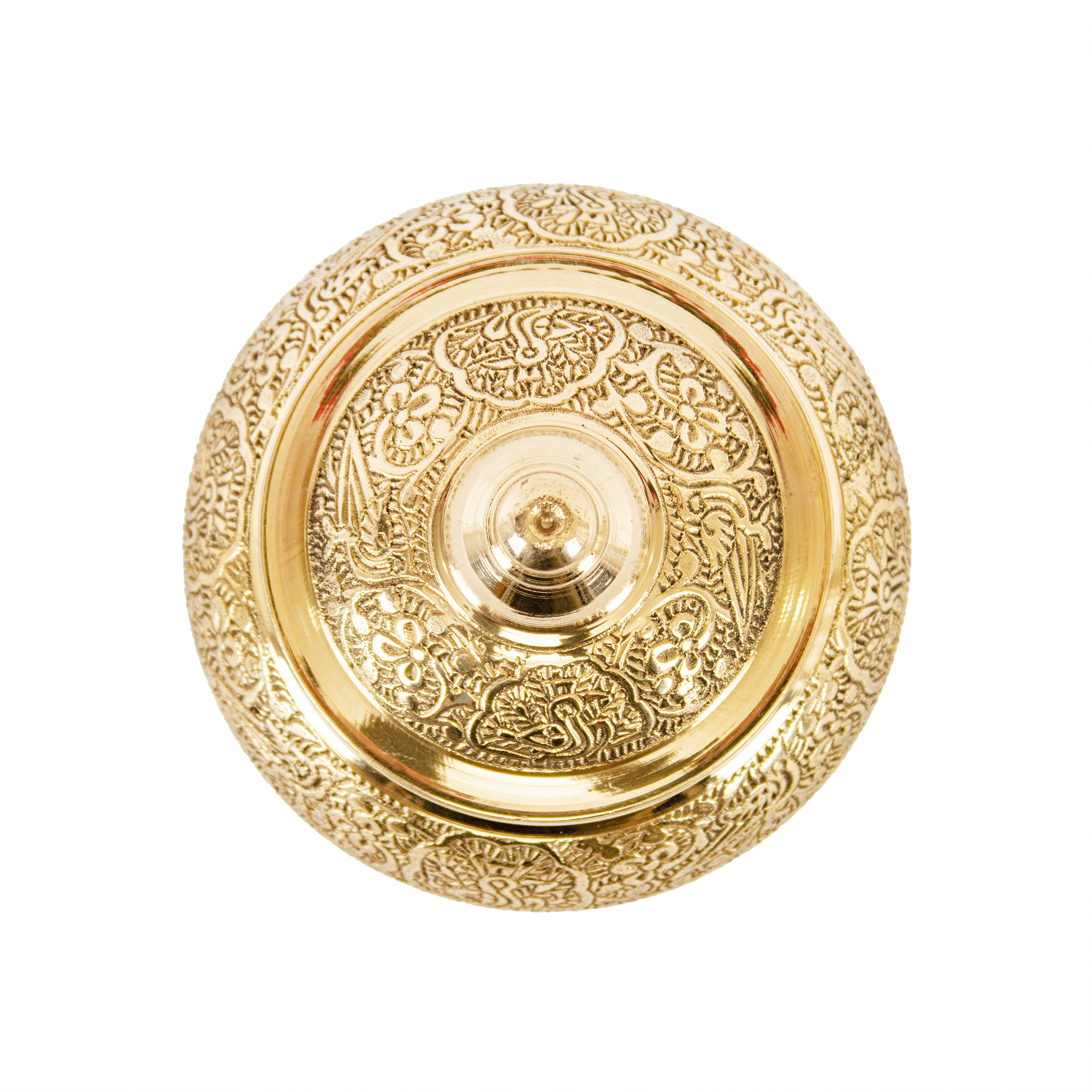 وعاء سكر أنيق من النحاس مع غطاء مزخرف