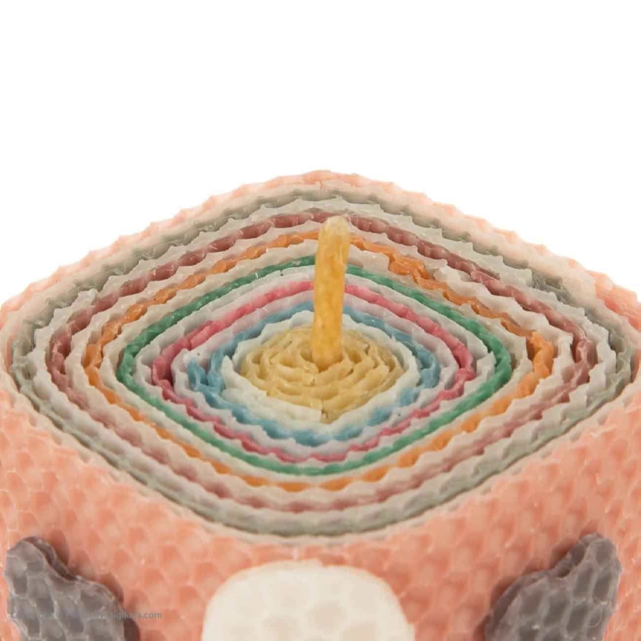 شمعة شمع العسل الطبيعية الأنيقة المصنوعة يدوياً