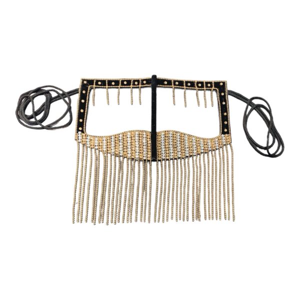 البرقع الخليجي يدوية الصنع - قناع بتوله مرصع بالأحجار اليدوية