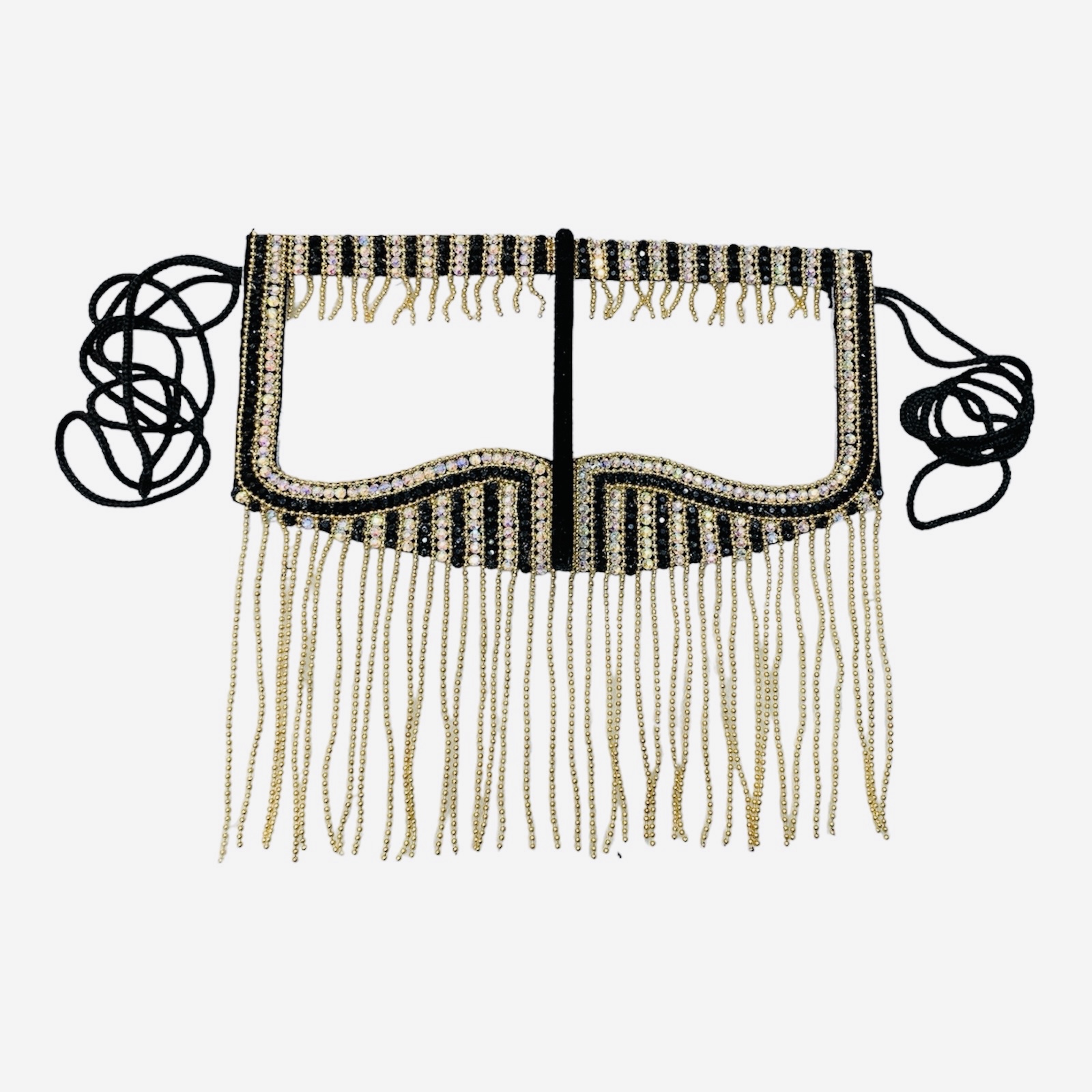 البرقع الخليجي يدوية الصنع – قناع بتوله مرصع بالأحجار اليدوية