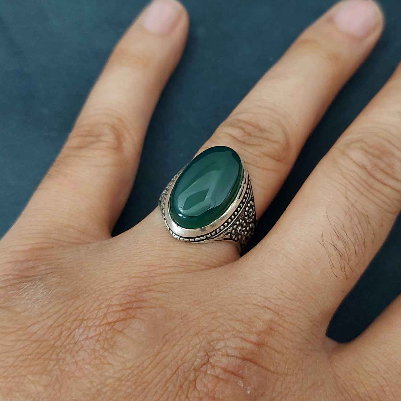 خاتم عقيق إيراني للرجال أنيق وفاخر