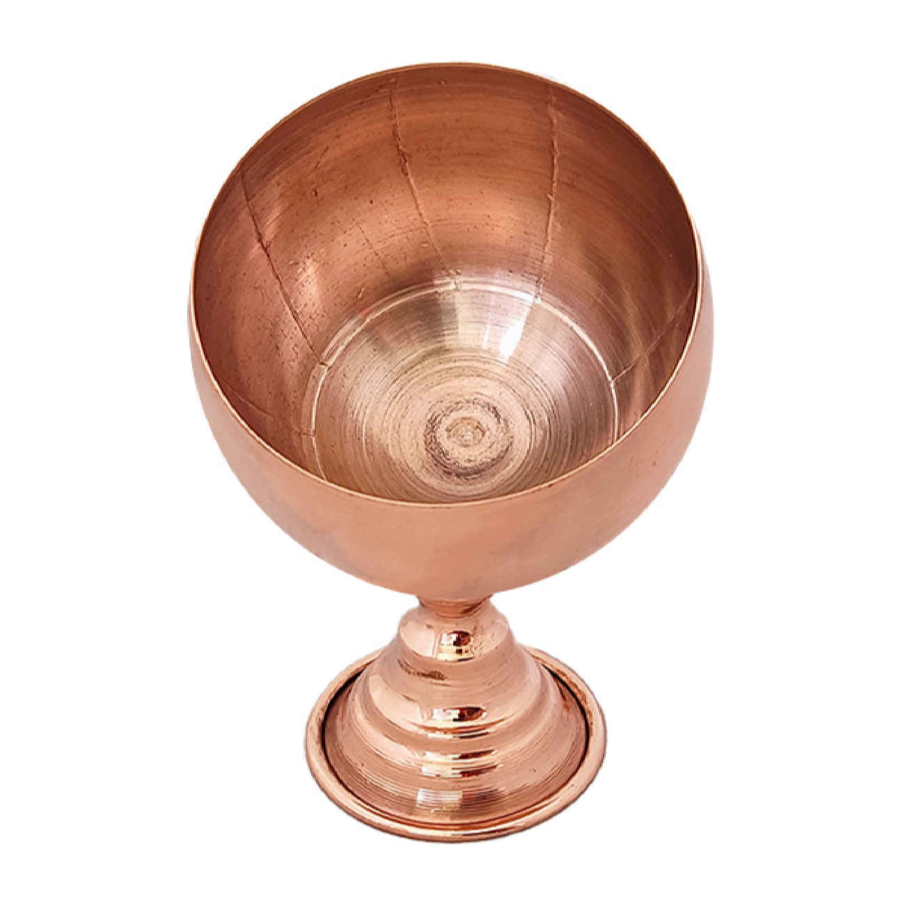 وعاء نحاسي إيراني مطروق مع قاعدة – أنيق وفاخر