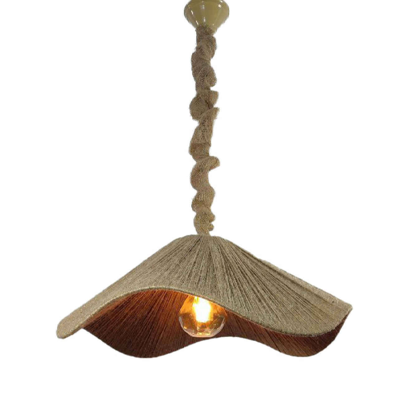 مصباح معلق منسوج يدويًا – تصميم عصري بسيط