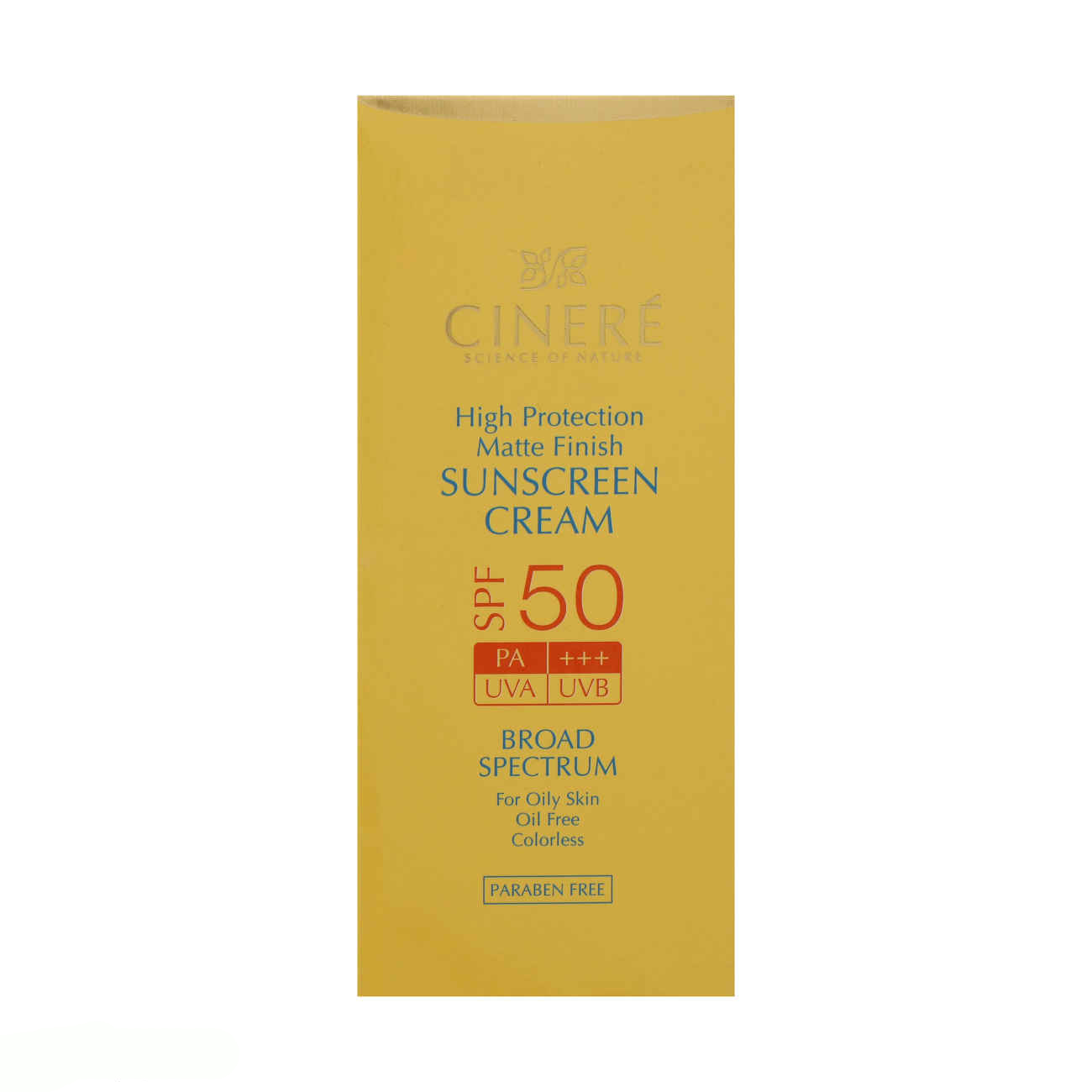 كريم واقي شمس عديم اللون من سينيره SPF50 حماية قصوى من الأشعة فوق البنفسجية للبشرة الجافة والعادية