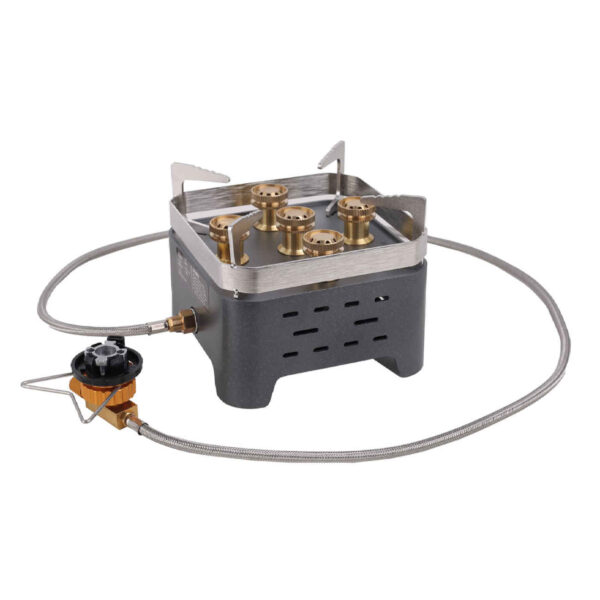 موقد التخييم بالغاز البروبان - قابل للحمل وخفيف الوزن مع 5 شعلات